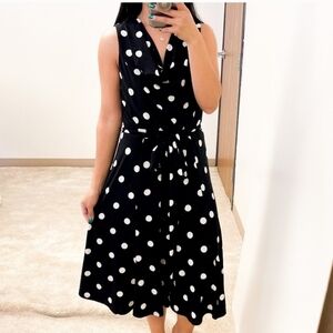 Lauren Ralph Lauren Polka-Dot Fit & Flare Dress - Size 4